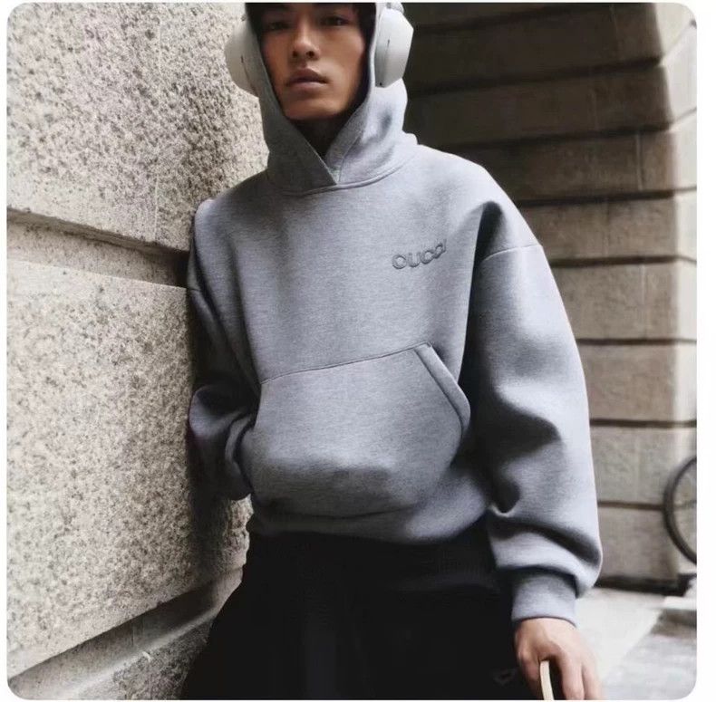 Gucci Gucci Logo Embroidered Hoodie in Grey-dmc Size US XXS / EU 40 - 6 Thumbnail
