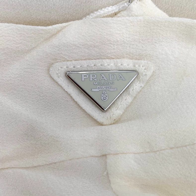 Prada Elegant Silk Long Sleeve Shirt with Bow-dmc Size US M / EU 48-50 / 2 - 5 Thumbnail