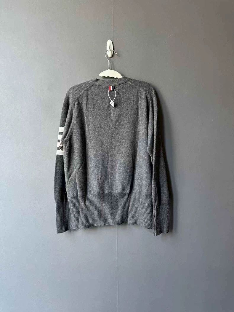Thom Browne Thom Browne Grey Cashmere Cardigan-dmc Size US M / EU 48-50 / 2 - 2 Thumbnail