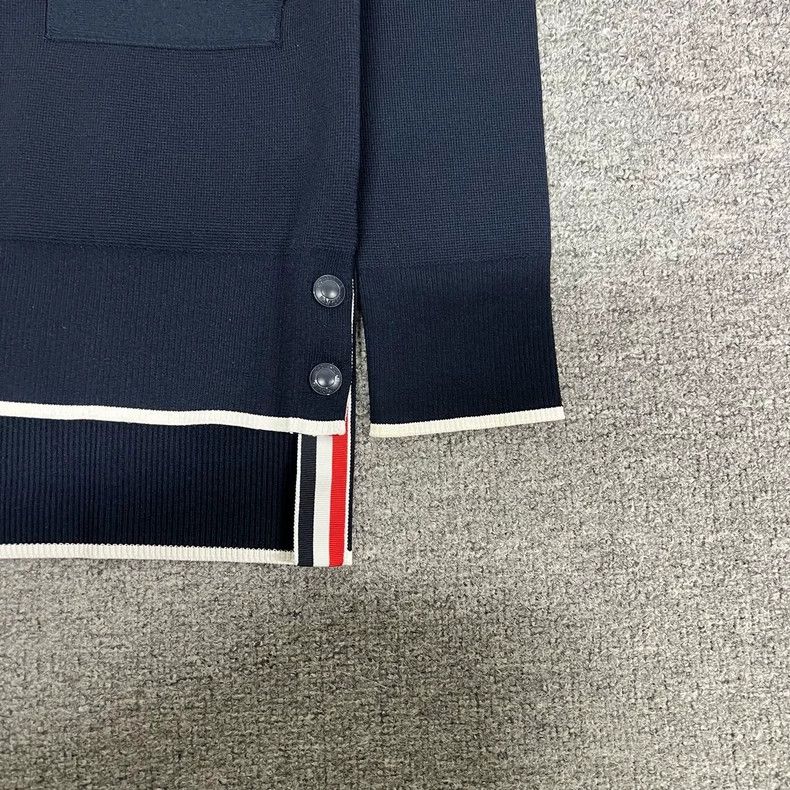 Thom Browne Thom Browne Navy Striped Knit Cardigan-dmc Size US M / EU 48-50 / 2 - 7 Thumbnail
