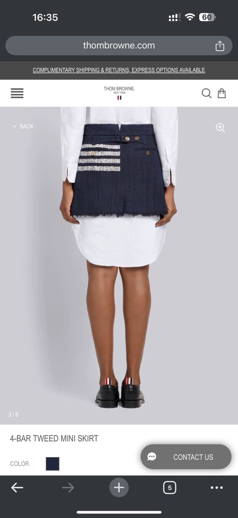 Thom Browne Rare Navy Pleated Skirt by Thom Browne-dmc Size US 31 - 8 Thumbnail