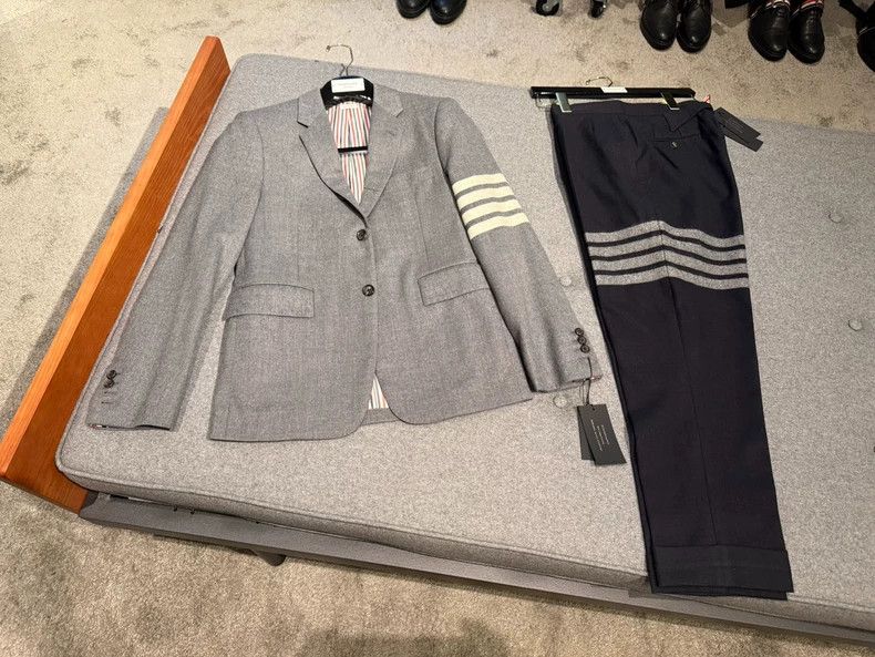 Thom Browne Thom Browne Classic High-Waisted Trousers-dmc Size US 30 / EU 46 - 9 Thumbnail