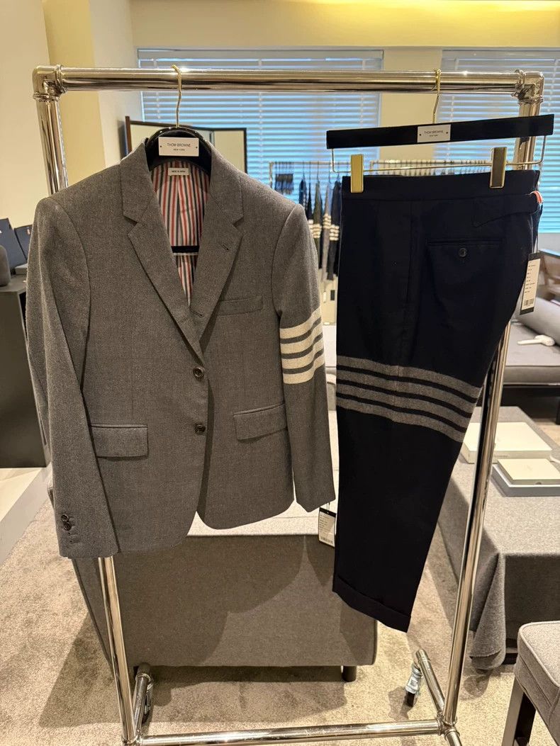 Thom Browne Thom Browne Classic High-Waisted Trousers-dmc Size US 30 / EU 46 - 7 Thumbnail