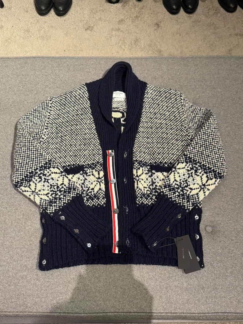 Thom Browne Thom Browne Wool Blend Cardigan-dmc Size US M / EU 48-50 / 2 - 3 Thumbnail