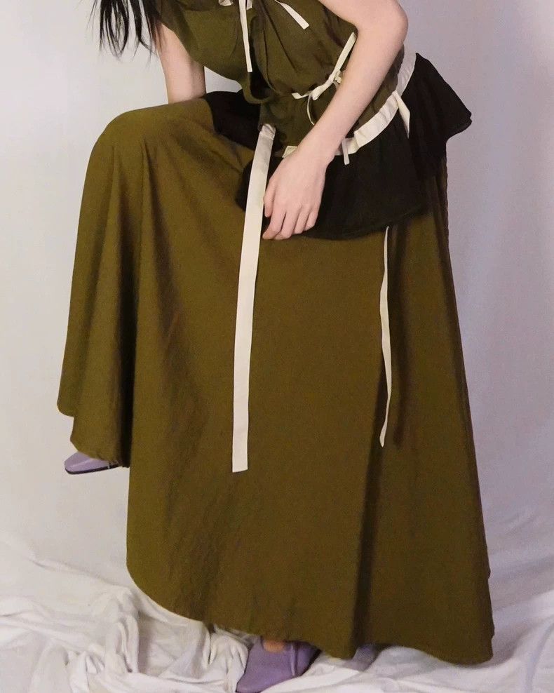 Y's Y's Side Ruffled Wrap Maxi Skirt-dmc Size 30" / US 8 / IT 44 - 2 Thumbnail
