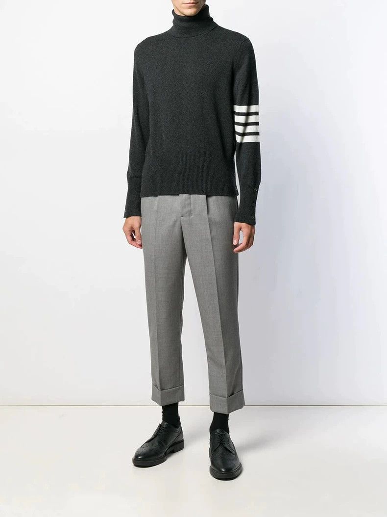 Thom Browne Thom Browne Classic Dark Grey Cashmere Sweater-dmc Size US M / EU 48-50 / 2 - 3 Thumbnail