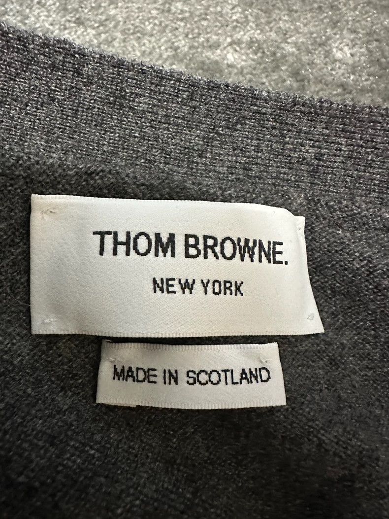 Thom Browne Thom Browne Grey Cashmere Cardigan Sweater-dmc Size US XXS / EU 40 - 4 Thumbnail