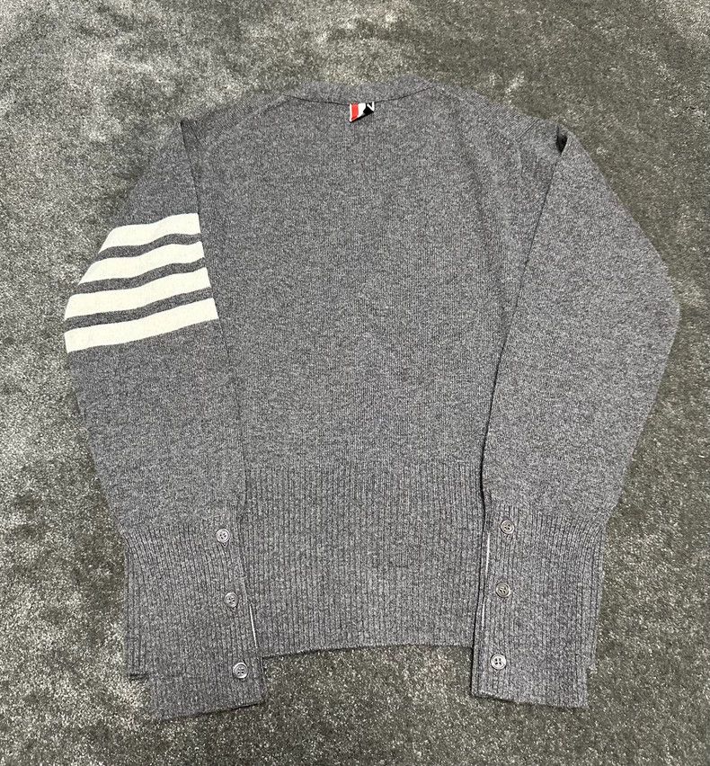 Thom Browne Thom Browne Grey Cashmere Cardigan Sweater-dmc Size US XXS / EU 40 - 5 Thumbnail