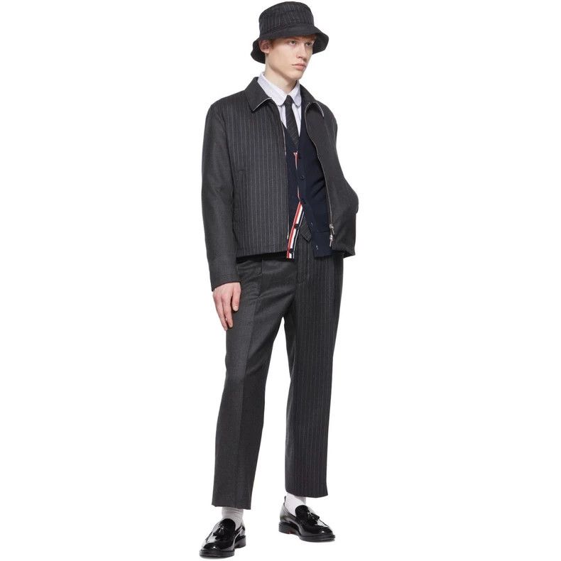 Thom Browne Thom Browne Men's Color Block Zip Jacket-dmc Size US M / EU 48-50 / 2 - 3 Thumbnail