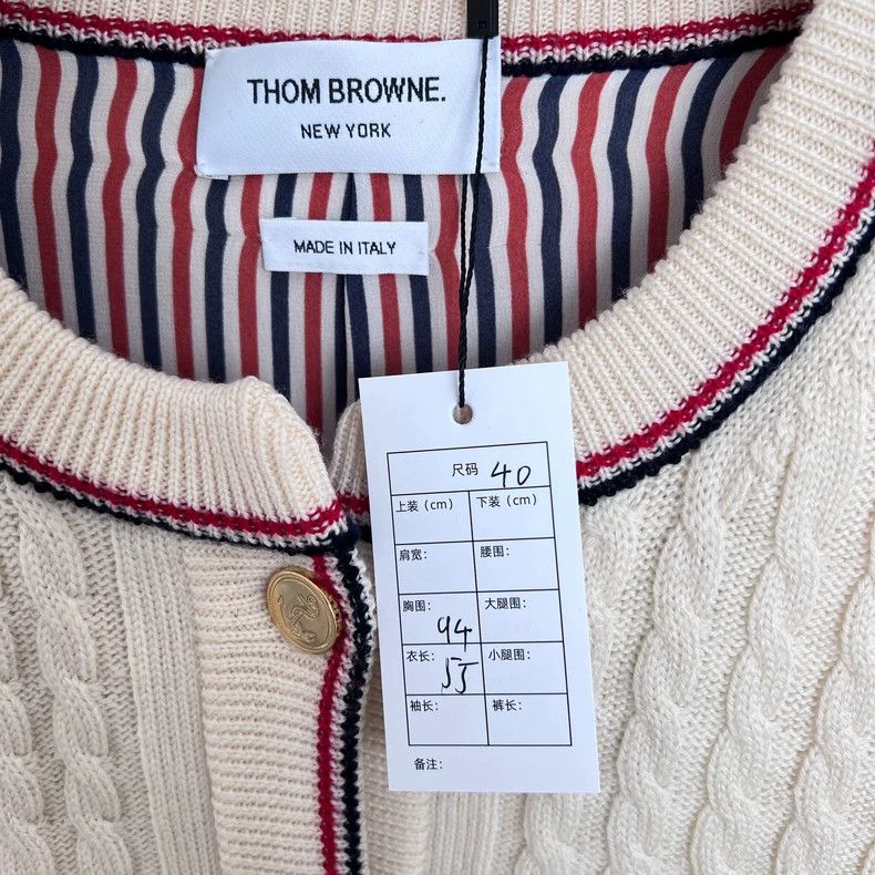 Thom Browne Thom Browne Wool Button Cardigan with Gold Buttons-dmc Size US M / EU 48-50 / 2 - 2 Thumbnail