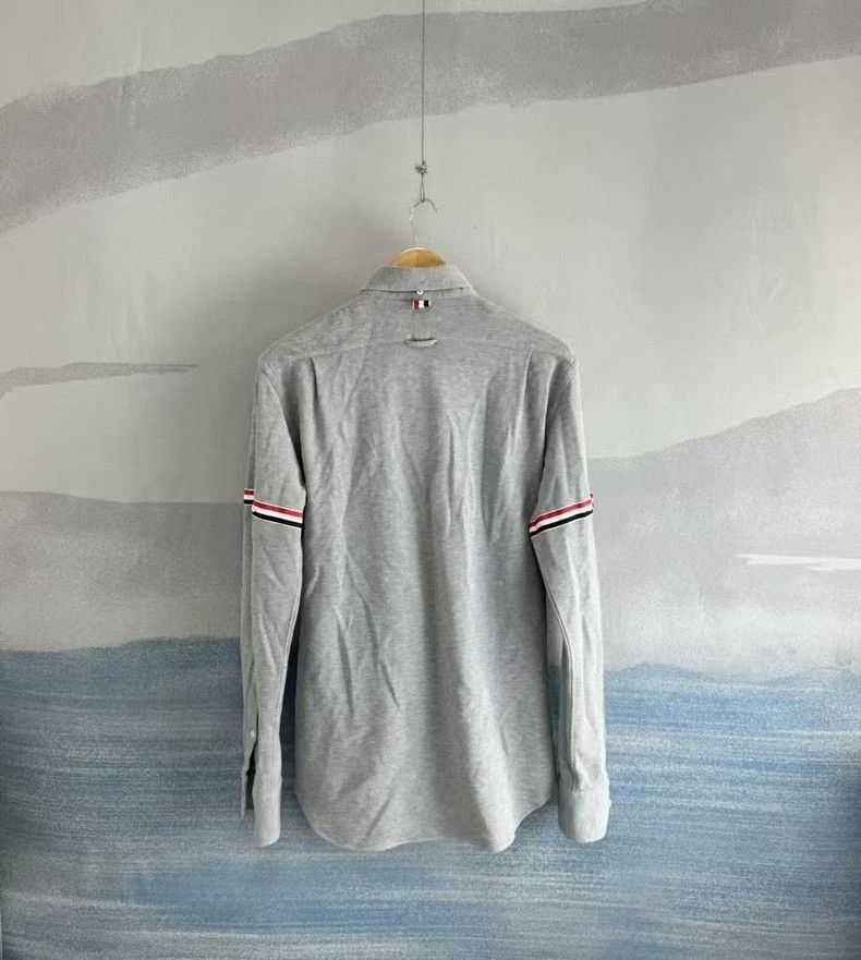 Thom Browne Thom Browne Gray Double Sleeve Knit Shirt Size US M / EU 48-50 / 2 - 3 Thumbnail