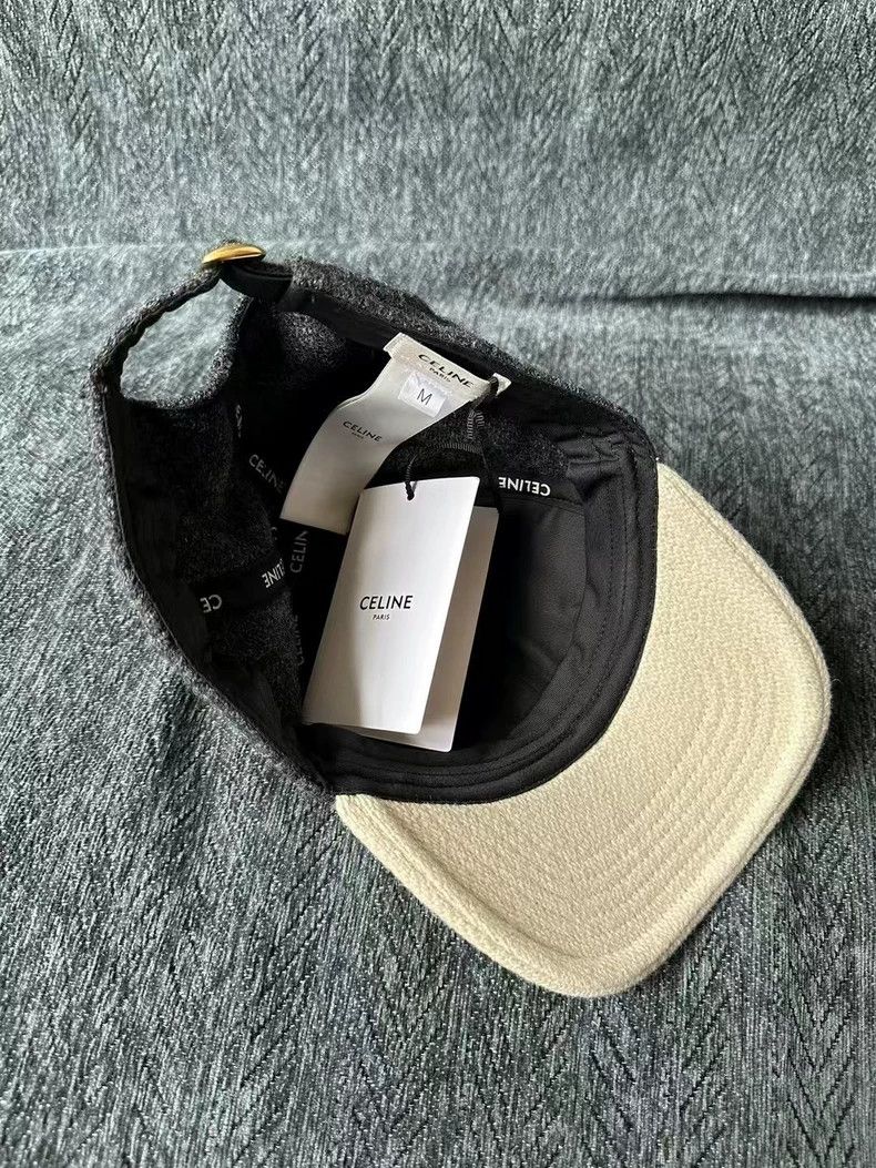 Celine Celine Wool Cap with Logo Design Size ONE SIZE - 2 Thumbnail