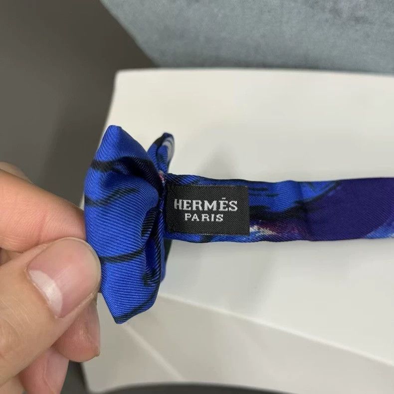 Hermes Hermes Bow Tie in Blue Color Size ONE SIZE - 4 Thumbnail