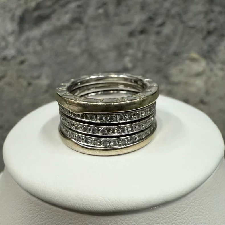 Bvlgari Bvlgari B.Zero1 Platinum Diamond Spring Ring Size ONE SIZE - 4 Thumbnail