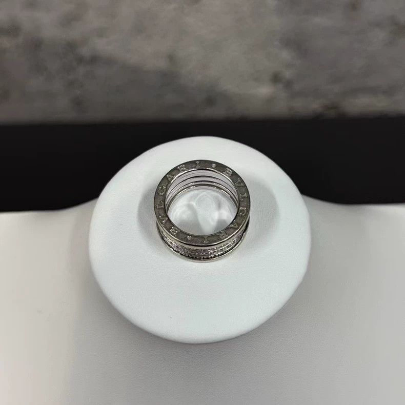 Bvlgari Bvlgari B.Zero1 Platinum Diamond Spring Ring Size ONE SIZE - 3 Thumbnail
