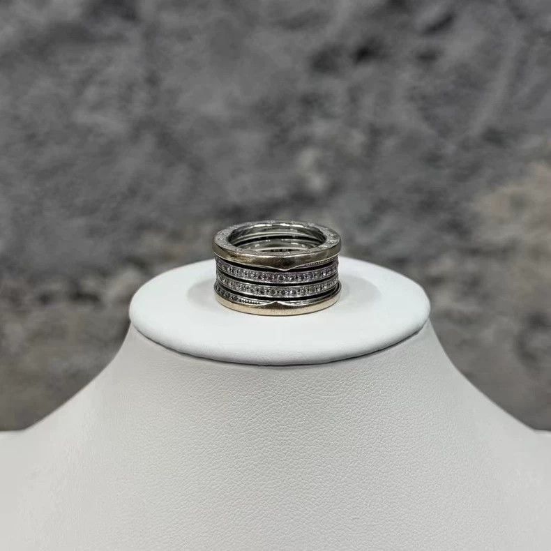 Bvlgari Bvlgari B.Zero1 Platinum Diamond Spring Ring Size ONE SIZE - 2 Thumbnail