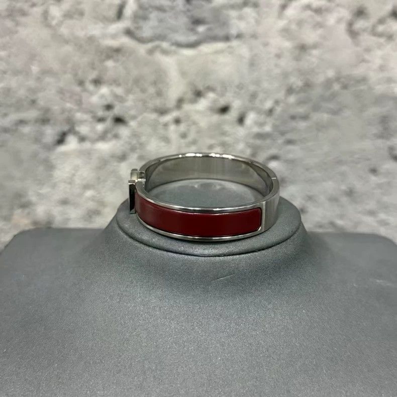 Hermes Hermes Red Enamel Bracelet Size ONE SIZE - 4 Thumbnail