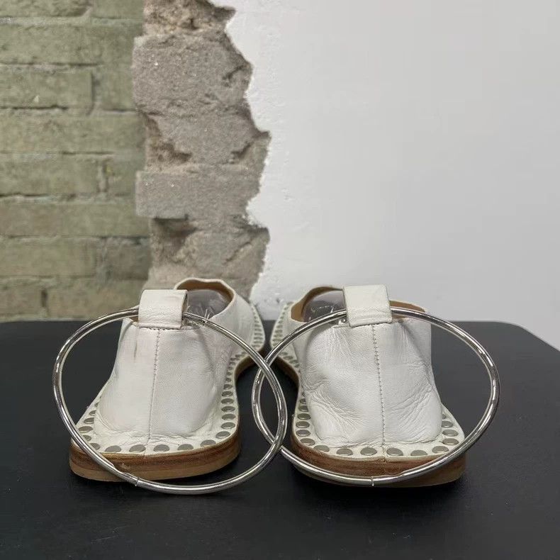 Jil Sander Jil Sander White Square-Toe Shoes Size 38 Size US 7.5 / EU 40-41 - 3 Thumbnail