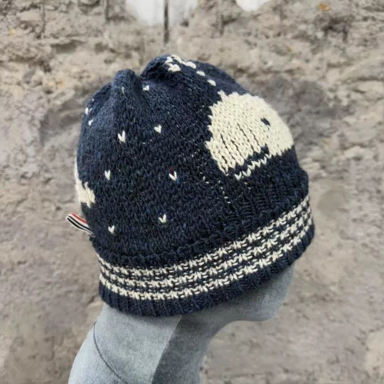 Thom Browne Thom Browne Whale Design Wool Beanie Hat Size ONE SIZE - 3 Thumbnail