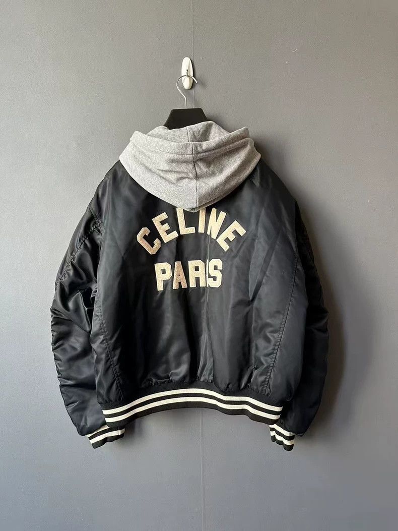 Celine Celine Hooded Baseball Jacket Size 54 Size US XXL / EU 58 / 5 - 2 Thumbnail