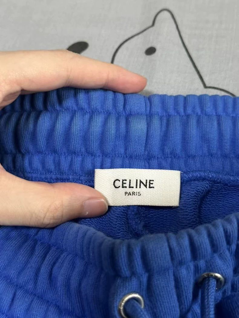 Celine Celine Blue Logo Sweatpants Size US 27 - 3 Thumbnail