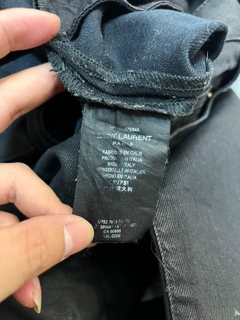Saint Laurent Paris Saint Laurent Black Basic Denim Pants Size 31 Size US 31 - 4 Thumbnail