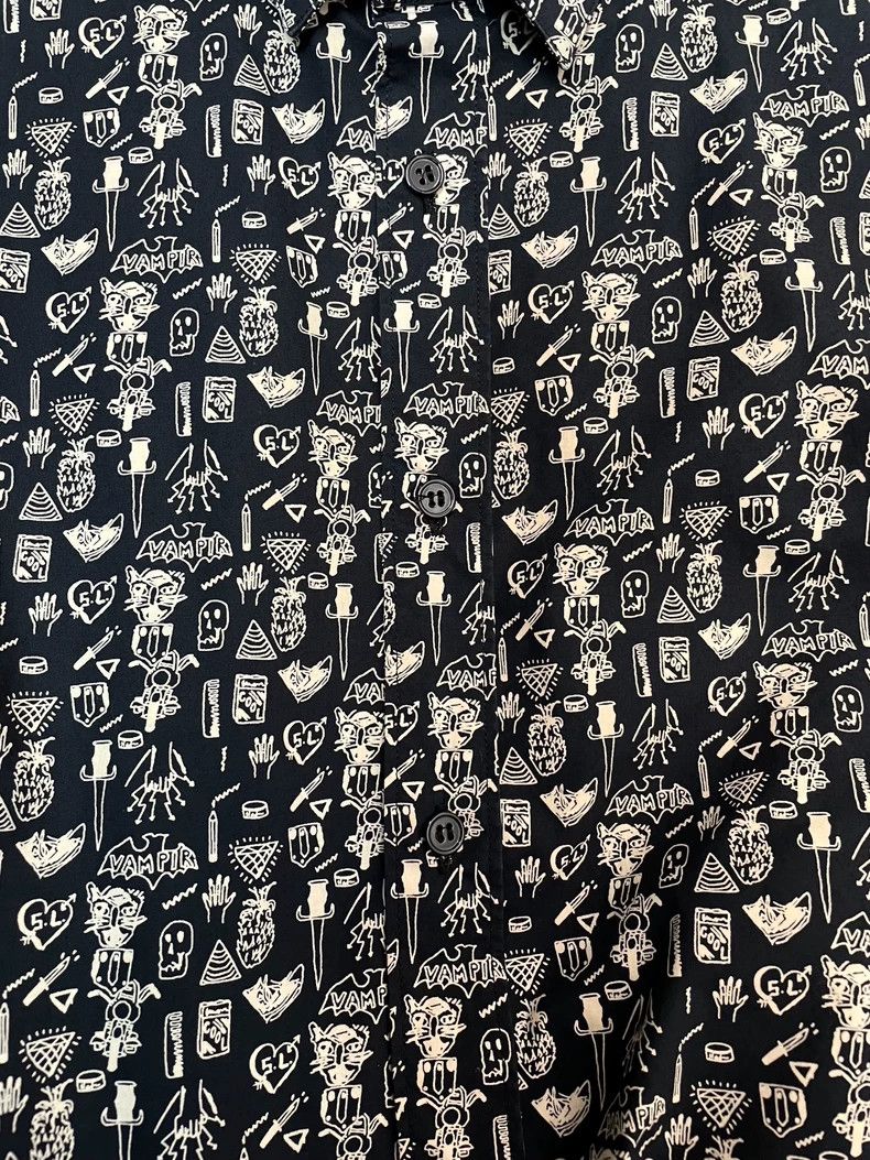 Saint Laurent Paris Saint Laurent Printed Long Sleeve Shirt Size US L / EU 52-54 / 3 - 5 Thumbnail