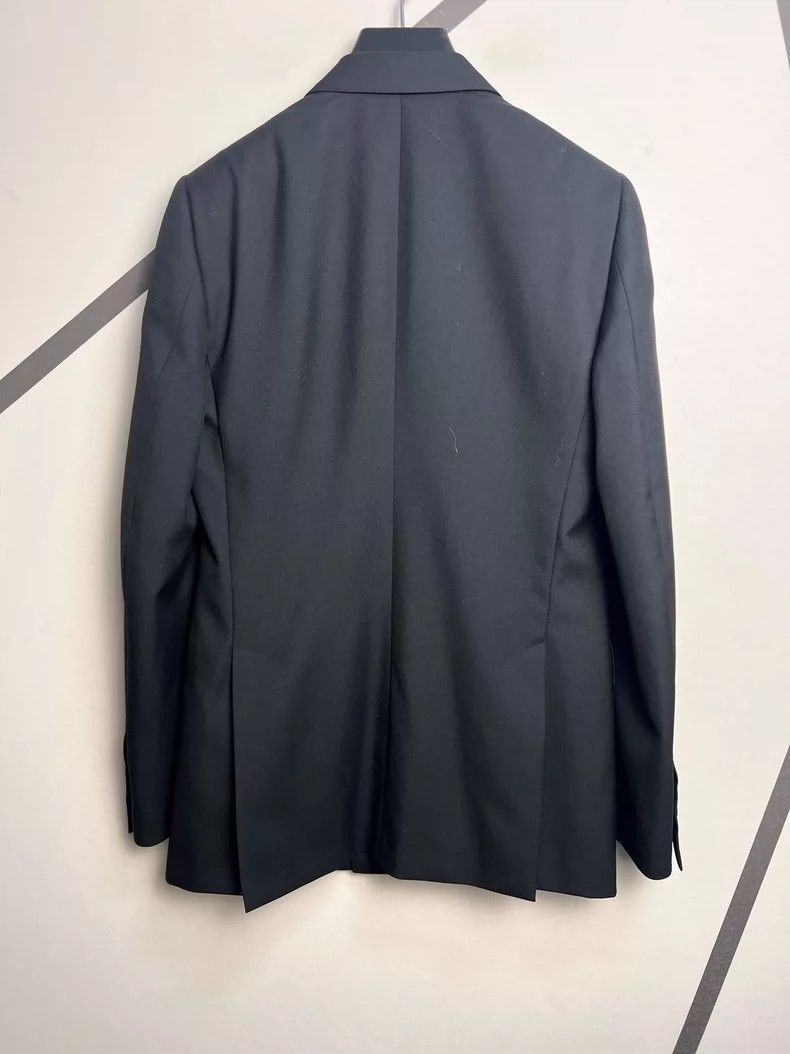 Celine Celine Black Double-Breasted Blazer Size 44 Size US L / EU 52-54 / 3 - 2 Thumbnail