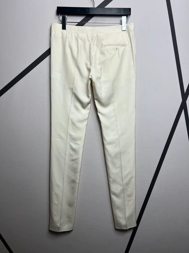 Saint Laurent Paris Saint Laurent White Silk Smoking Jacket Size US L / EU 52-54 / 3 - 6 Thumbnail