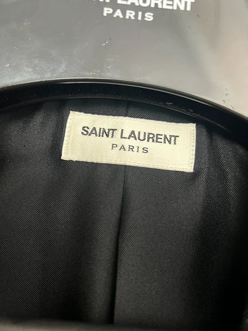 Saint Laurent Paris Saint Laurent Gray Wool Blazer Size 44 Size US L / EU 52-54 / 3 - 3 Thumbnail