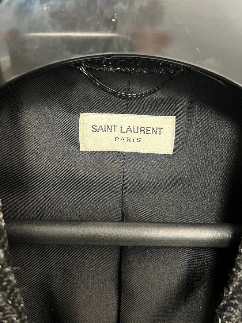 Saint Laurent Paris Saint Laurent Black and Gray Check Blazer Size US L / EU 52-54 / 3 - 3 Thumbnail
