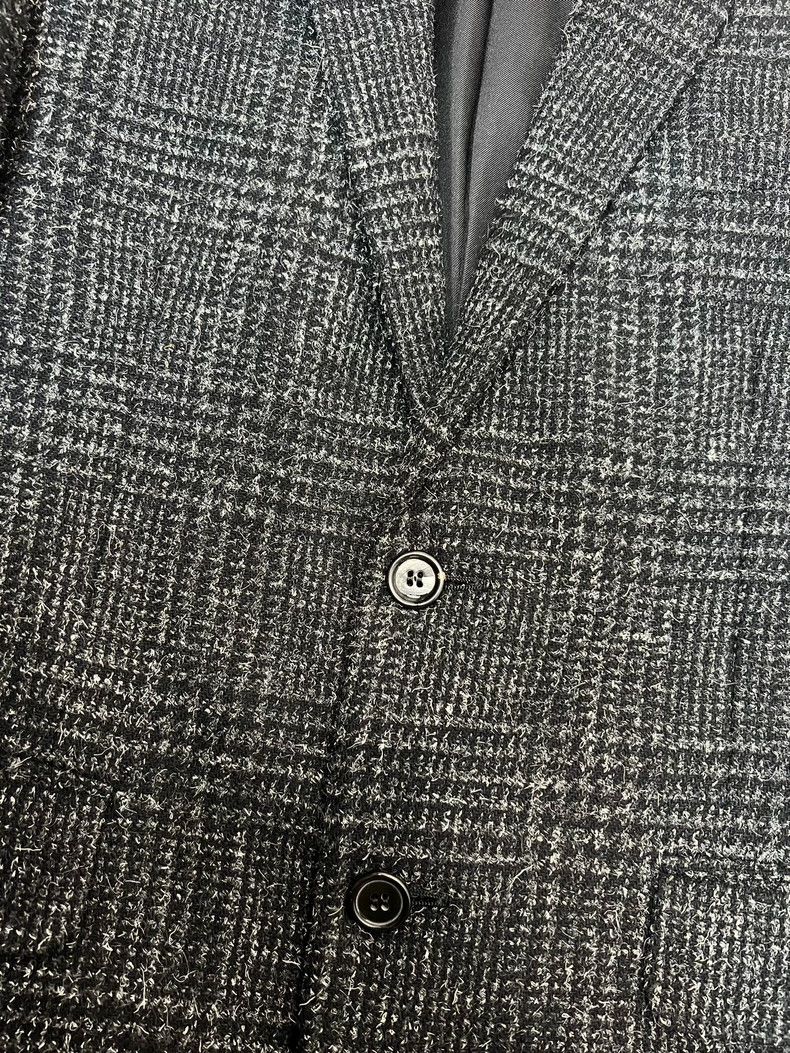 Saint Laurent Paris Saint Laurent Black and Gray Check Blazer Size US L / EU 52-54 / 3 - 4 Thumbnail