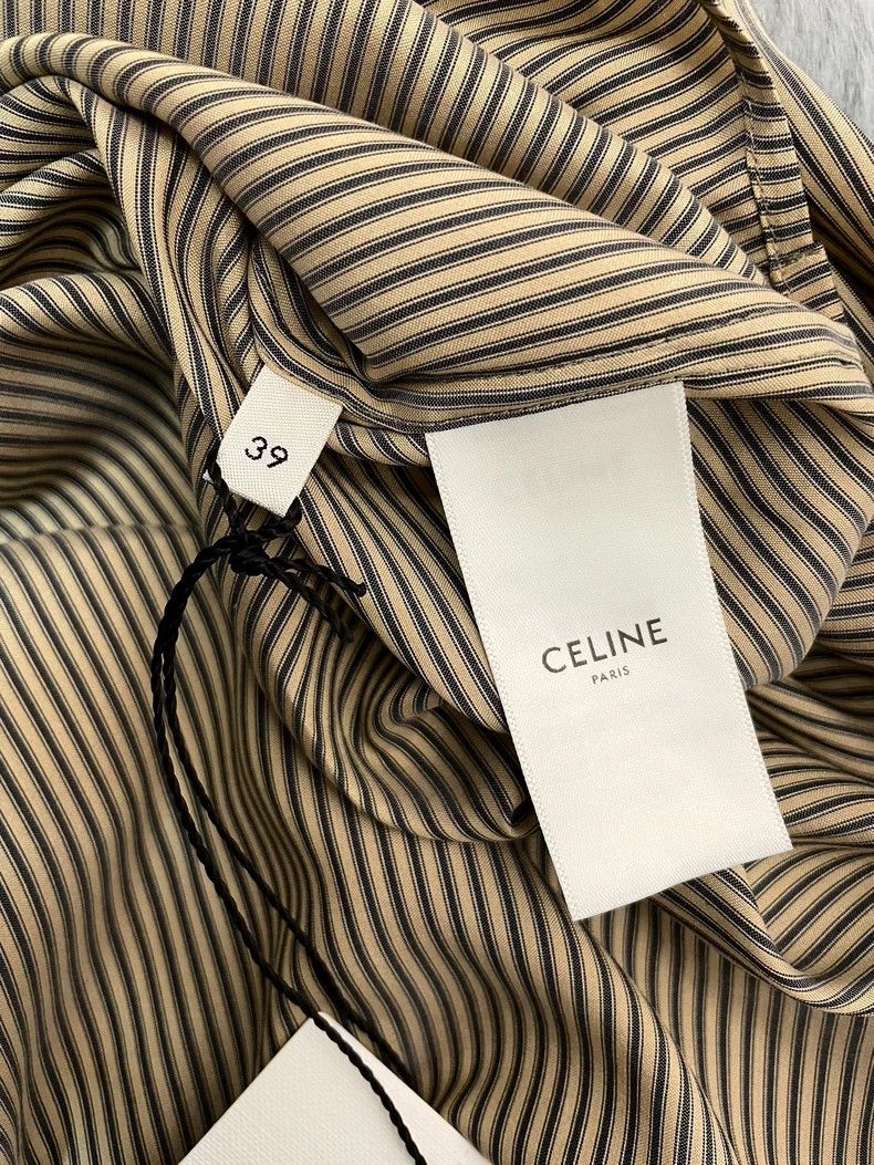 Celine Celine Striped Silk Shirt with Label Size US M / EU 48-50 / 2 - 4 Thumbnail
