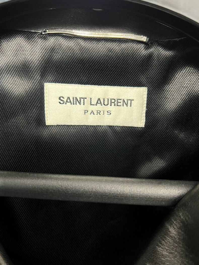 Saint Laurent Black Leather Biker Jacket