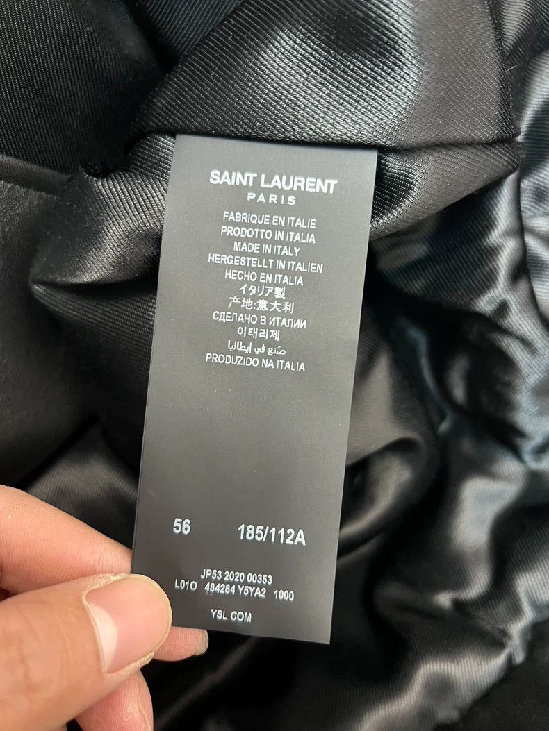 Saint Laurent Black Leather Biker Jacket
