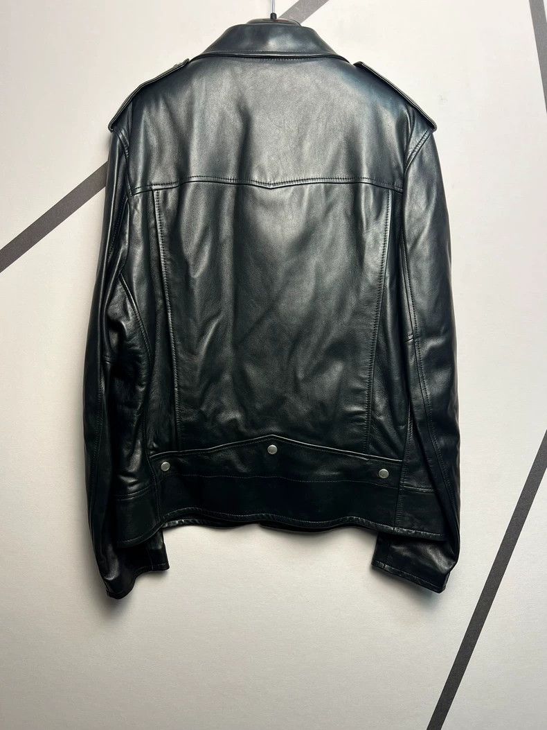 Saint Laurent Black Leather Biker Jacket