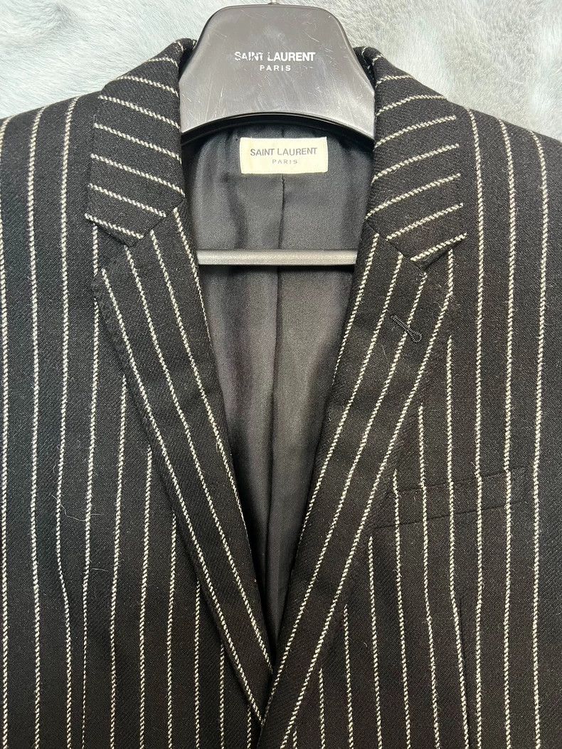 Saint Laurent Paris Saint Laurent Striped Wool Blazer Size 50 Size US L / EU 52-54 / 3 - 3 Thumbnail