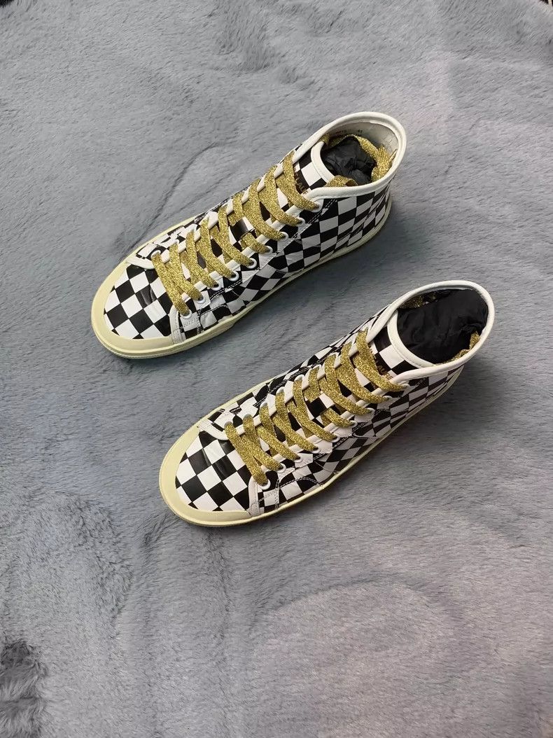 Saint Laurent Paris Saint Laurent High-Top Checkerboard Sneakers Size US 10 / EU 43 - 5 Thumbnail