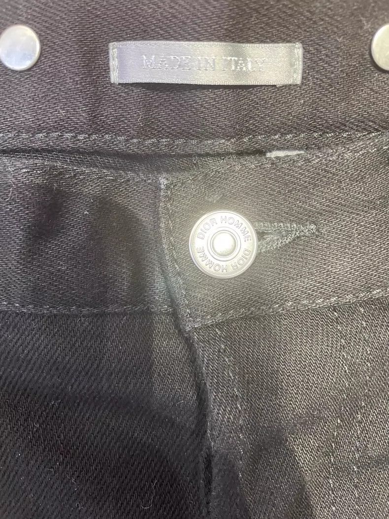 Dior Diorhomme Black Embroidered Buzz Bee Denim Pants Size US 29 - 3 Thumbnail