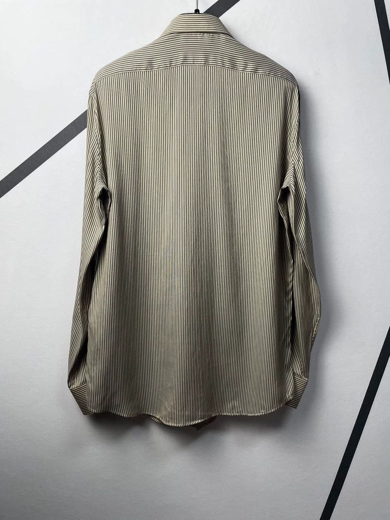 Celine Celine Striped Silk Shirt with Tag Size US M / EU 48-50 / 2 - 2 Thumbnail