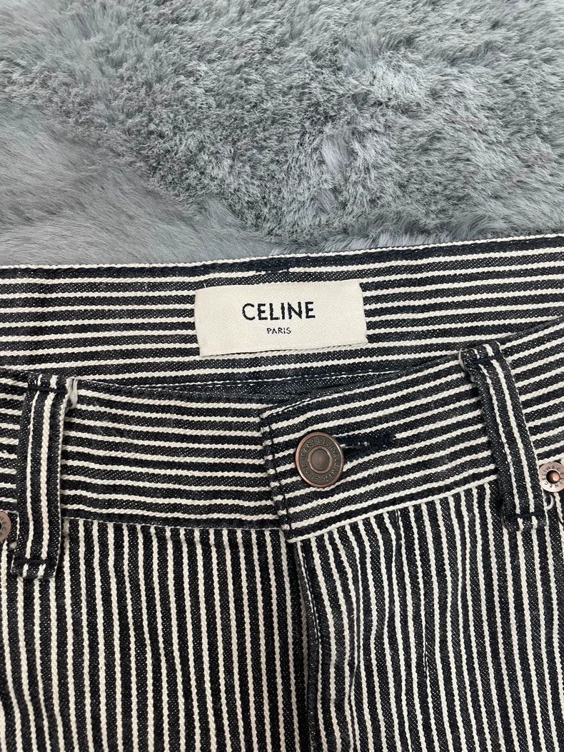 Celine Celine Striped Straight Leg Jeans Size 32 Size US 32 / EU 48 - 3 Thumbnail