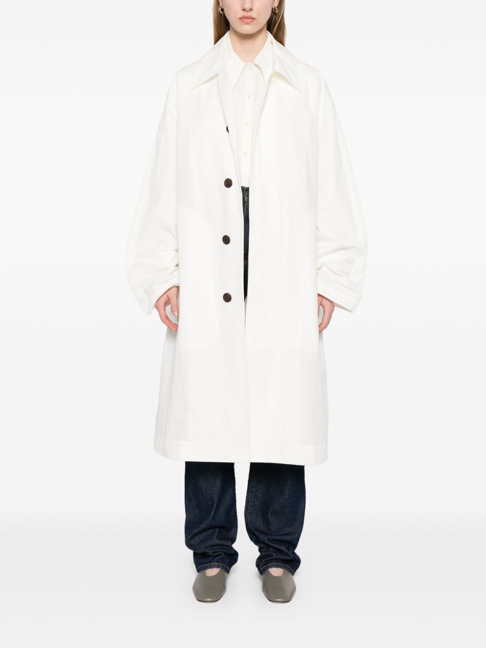 Studio Nicholson NYLON AND COTTON BLEND COAT Size S / US 4 / IT 40 - 4 Thumbnail