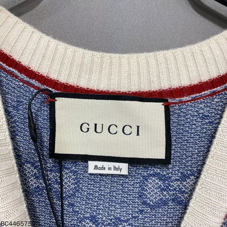 Gucci Blue Knit Printed Dress by Gucci - dmc Size 30" / US 8 / IT 44 - 5 Thumbnail