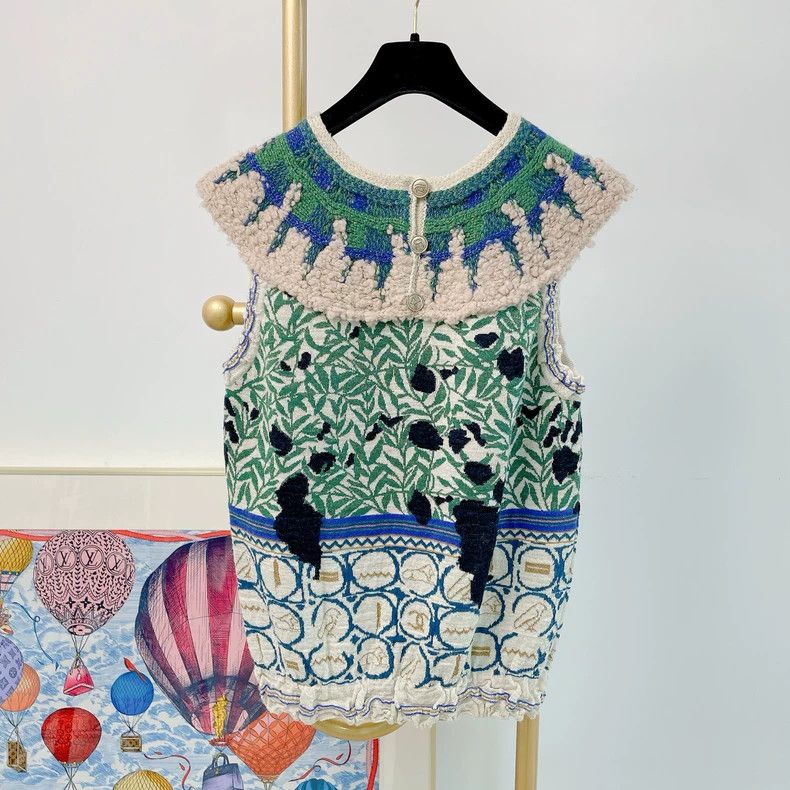 Chanel CHANEL Egypt Series Knitted Vest for Women- DMC Size US M / EU 48-50 / 2 - 2 Thumbnail