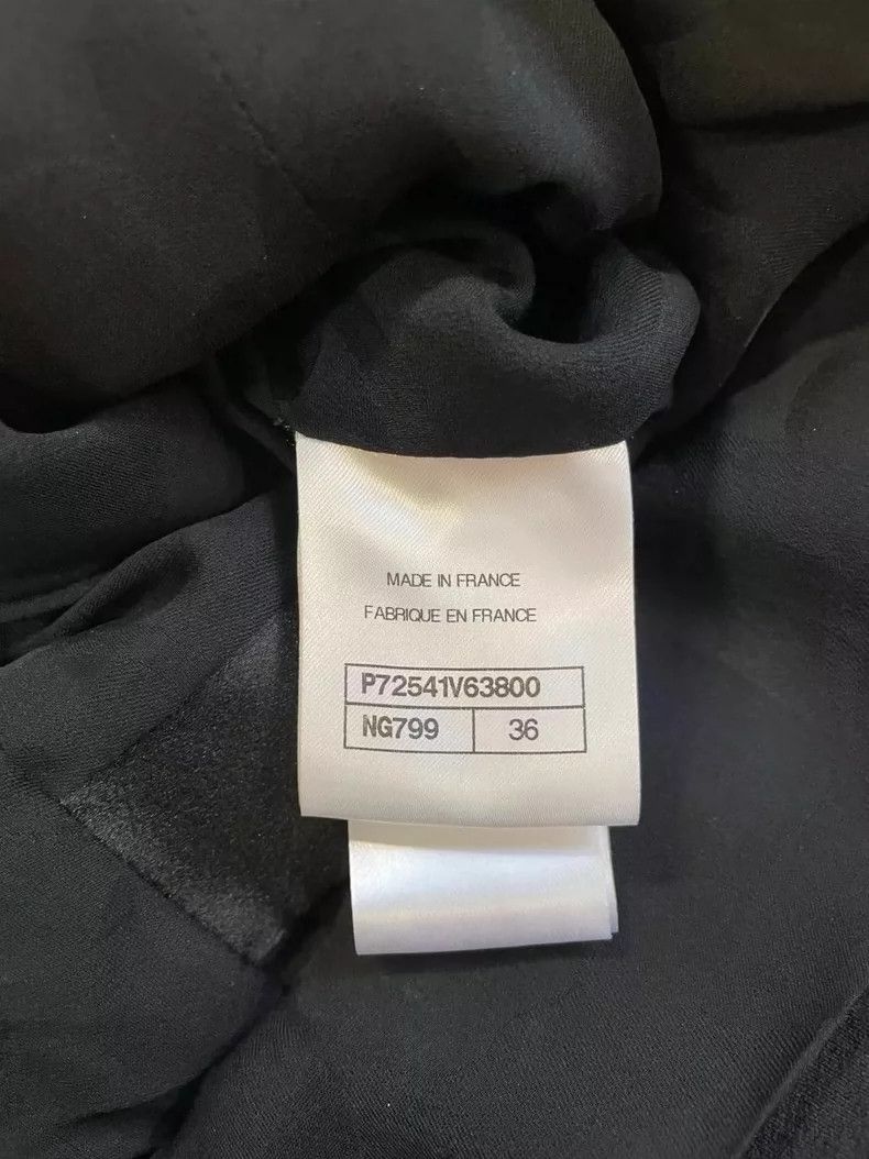 Chanel Black Striped Dress with Colorful Logo- DMC Size 22" - 6 Thumbnail