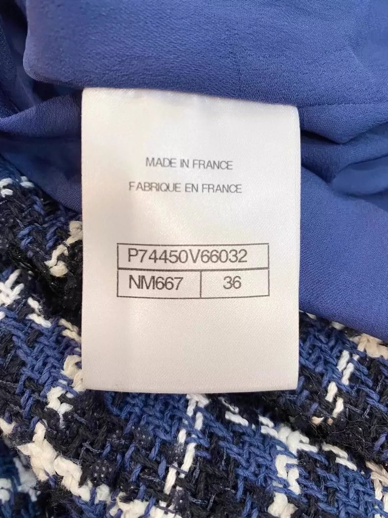 Chanel Chanel Blue and White Checkered Dress- DMC Size US 30 / EU 46 - 6 Thumbnail