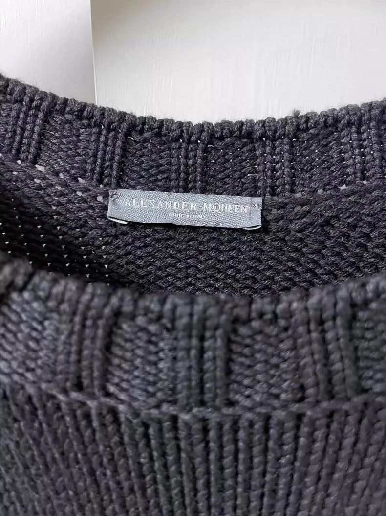 Alexander McQueen Alexander McQueen Black Knit Dress with Details- DMC Size 22" - 3 Thumbnail