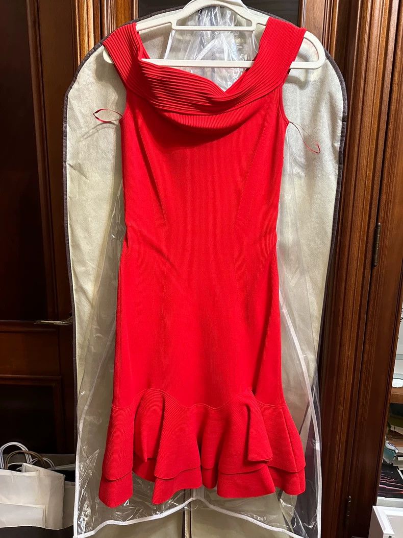 Alexander McQueen Alexander McQueen Red Slim Fit Dress- DMC Size 28" / US 6 / IT 42 - 2 Thumbnail