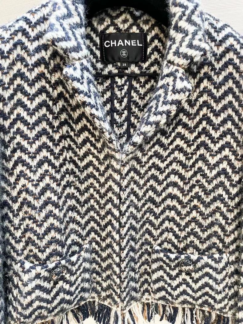Chanel Chanel Wool Fringed Jacket from Snow Series- DMC Size US M / EU 48-50 / 2 - 5 Thumbnail