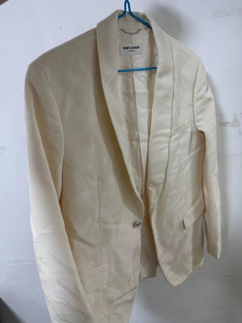 Saint Laurent Paris Saint Laurent Modern Beige Blazer Jacket Size US M / EU 48-50 / 2 - 3 Thumbnail